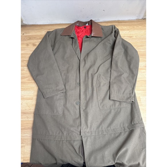 Marlboro Other - Vintage Marlboro Gear Western Duster Olive‎ Drab Trench Coat Size XL Read